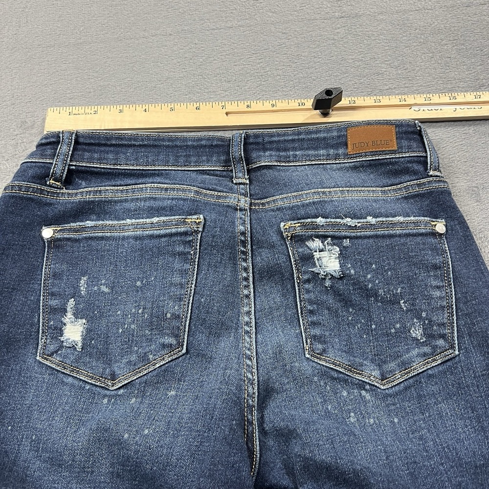 Judy Blue Jeans Womens 29 Boyfriend Dark Wash Mid Rise Stretch Denim - Picture 5 of 10